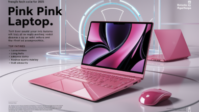 pink laptop